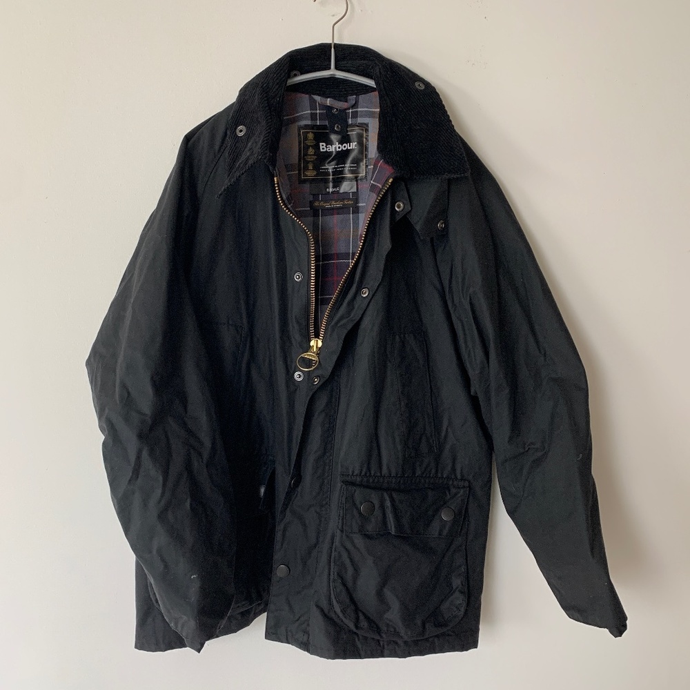 Barbour Men's Large Ashby Coat, Black